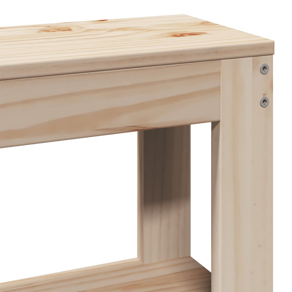 Bedframe met hoofdbord massief grenenhout 200x200 cm is nu te koop bij PeponiXL, paradijselijk wonen!