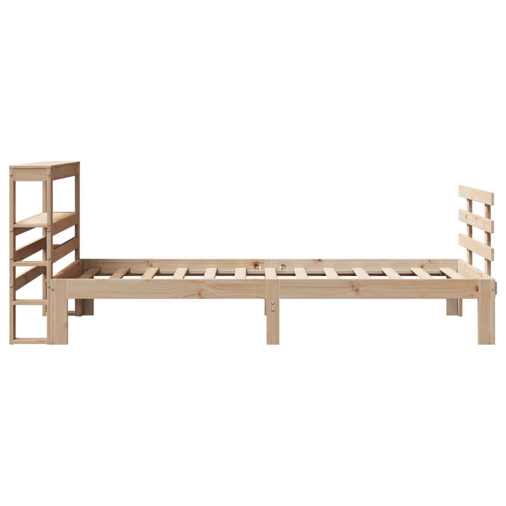 Bedframe met hoofdbord massief grenenhout 90x190 cm is nu te koop bij PeponiXL, paradijselijk wonen!