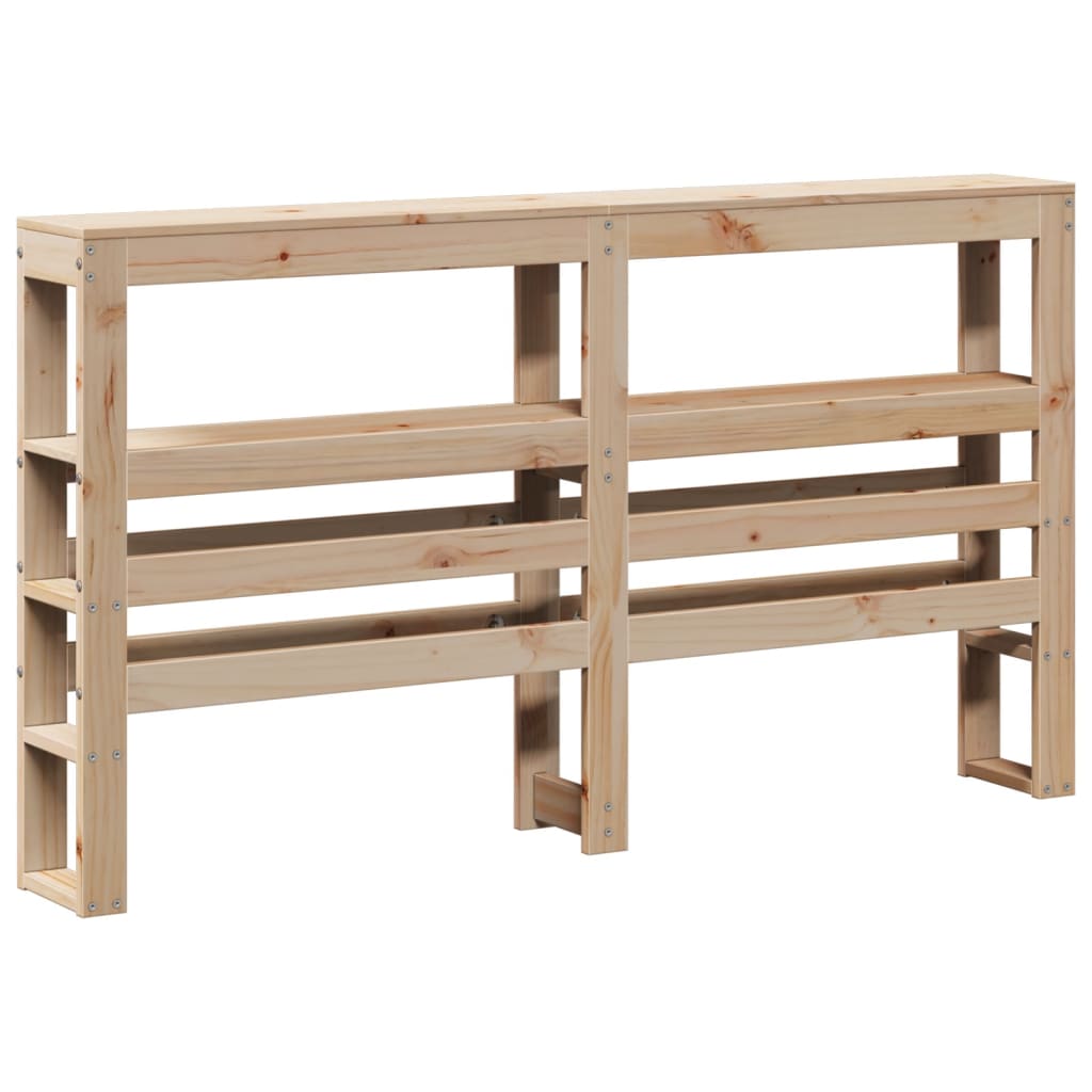 Bedframe met hoofdbord massief grenenhout 150x200 cm is nu te koop bij PeponiXL, paradijselijk wonen!