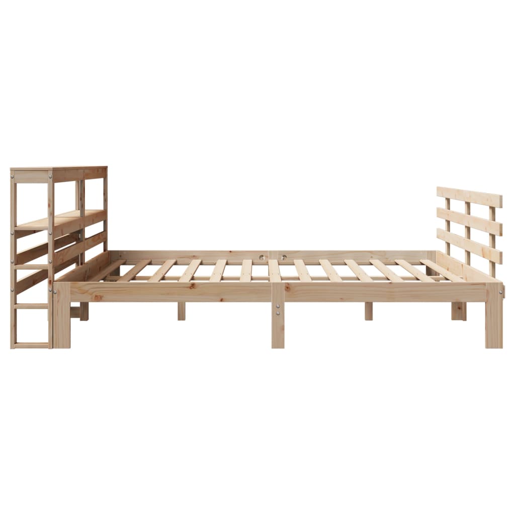 Bedframe met hoofdbord massief grenenhout 180x200 cm is nu te koop bij PeponiXL, paradijselijk wonen!