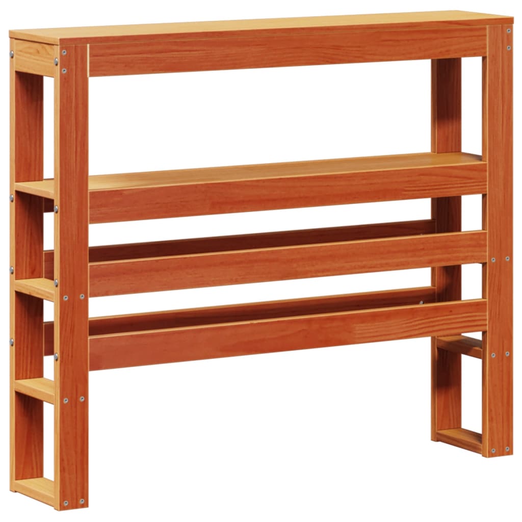 Bedframe met hoofdbord massief grenenhout wasbruin 75x190 cm is nu te koop bij PeponiXL, paradijselijk wonen!