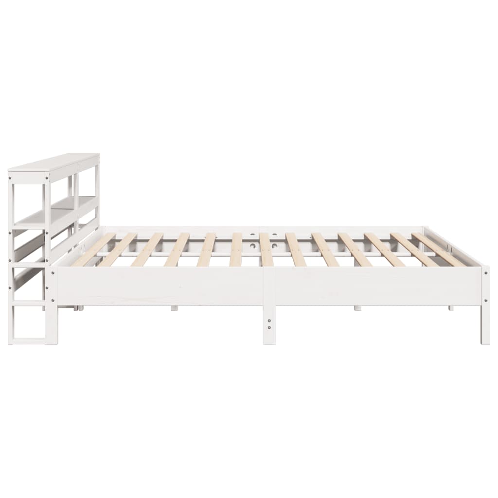 Bedframe zonder matras massief grenenhout wit 200x200 cm is nu te koop bij PeponiXL, paradijselijk wonen!
