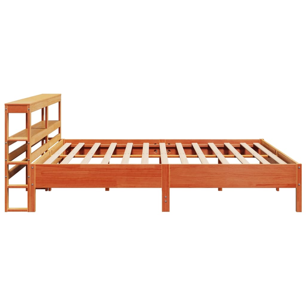 Bedframe zonder matras massief grenenhout wasbruin 200x200 cm is nu te koop bij PeponiXL, paradijselijk wonen!