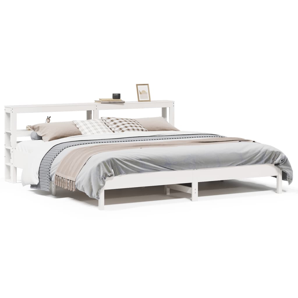 Bedframe zonder matras massief grenenhout wit 180x200 cm is nu te koop bij PeponiXL, paradijselijk wonen!