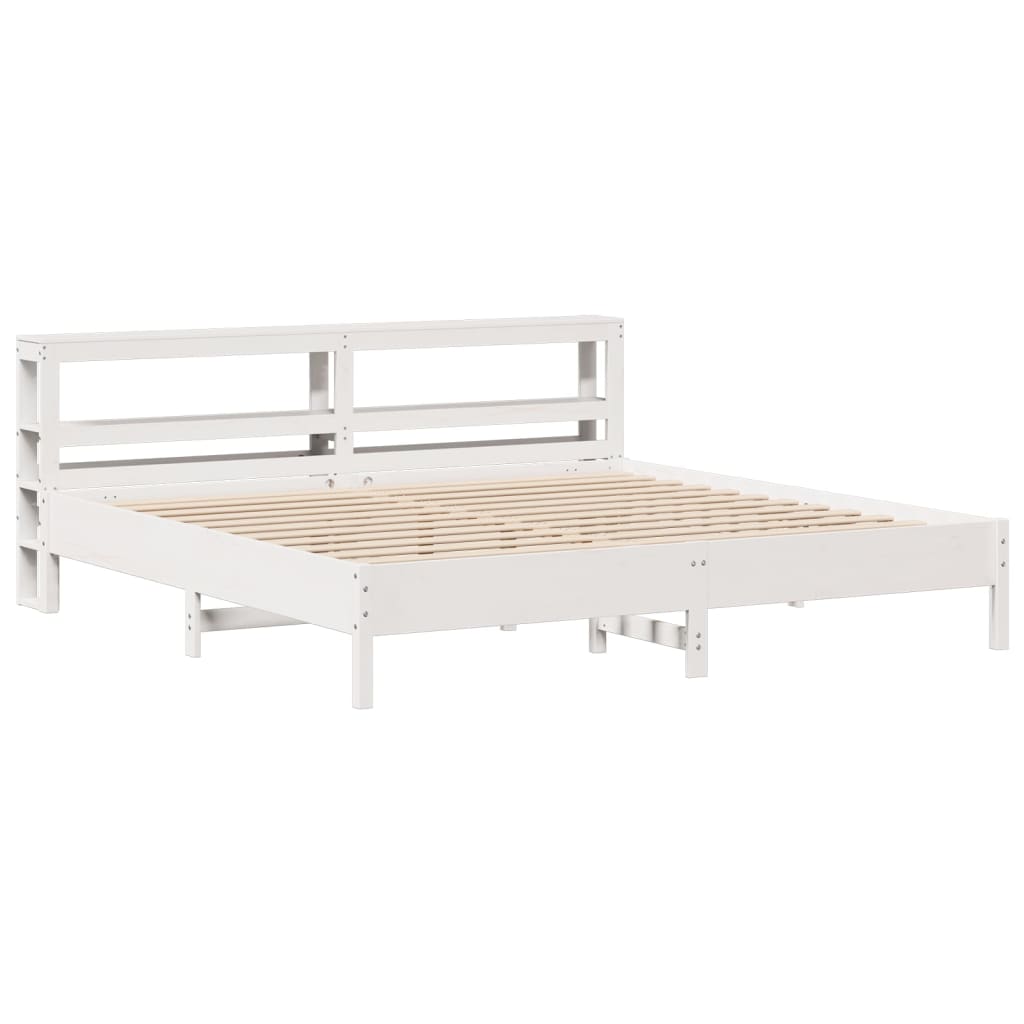 Bedframe zonder matras massief grenenhout wit 180x200 cm is nu te koop bij PeponiXL, paradijselijk wonen!