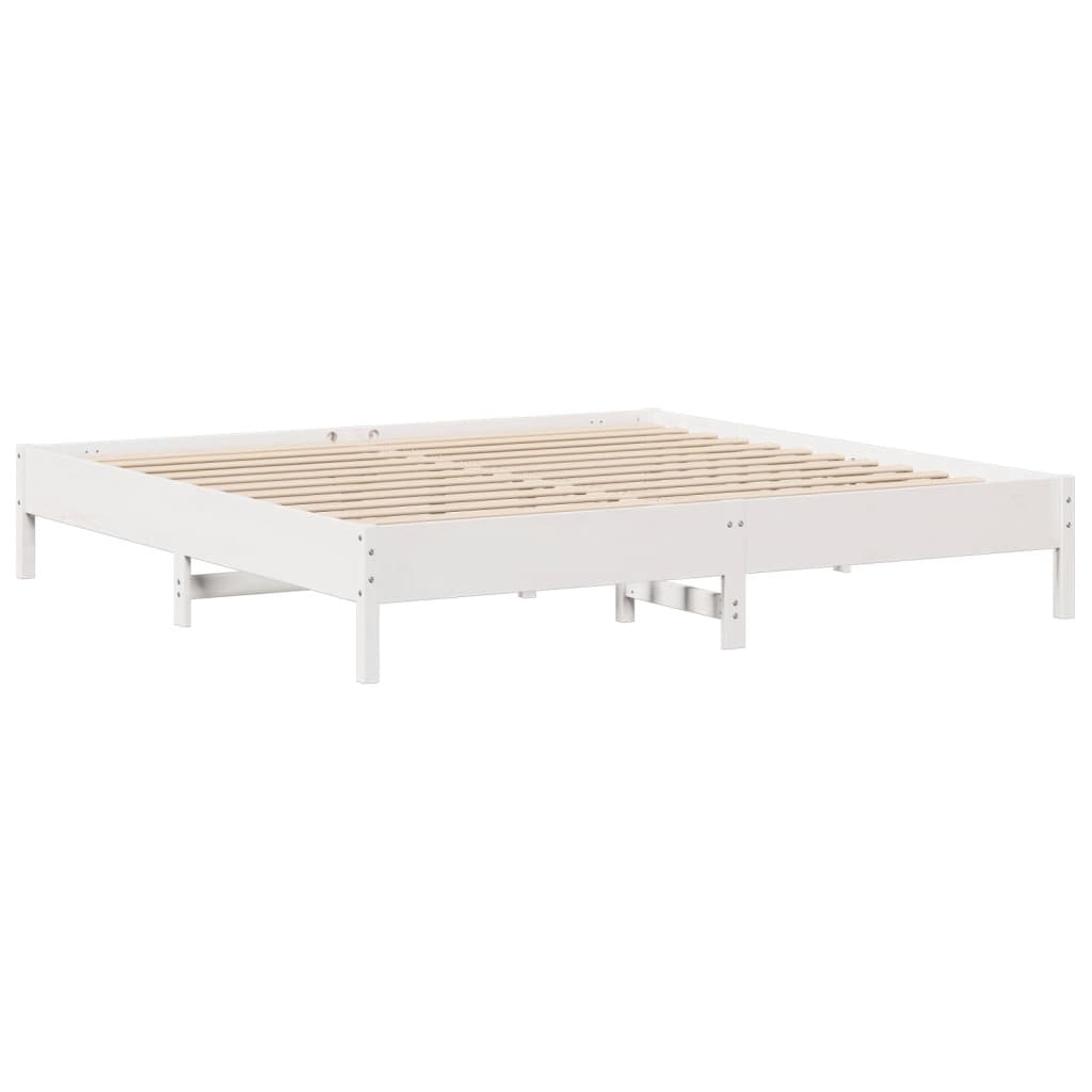 Bedframe zonder matras massief grenenhout wit 180x200 cm is nu te koop bij PeponiXL, paradijselijk wonen!