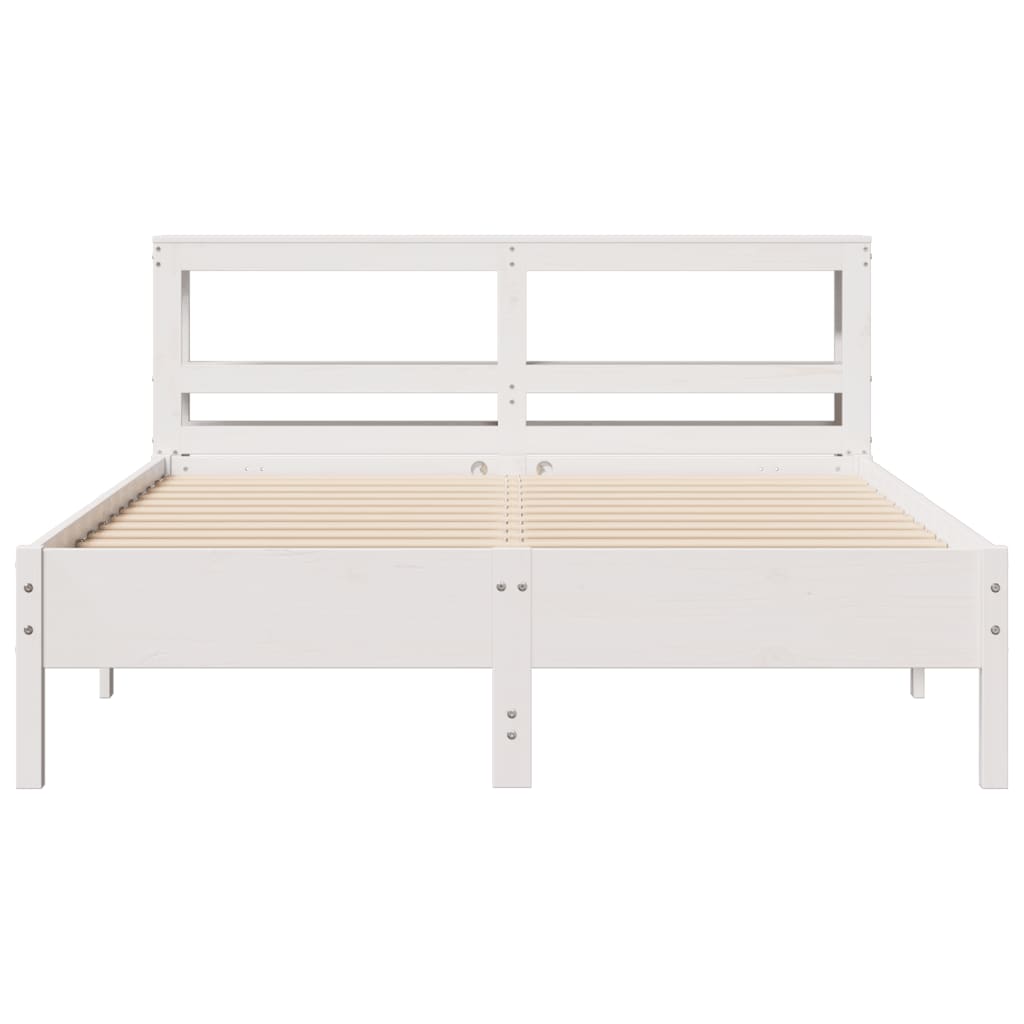 Bedframe zonder matras massief grenenhout wit 160x200 cm is nu te koop bij PeponiXL, paradijselijk wonen!