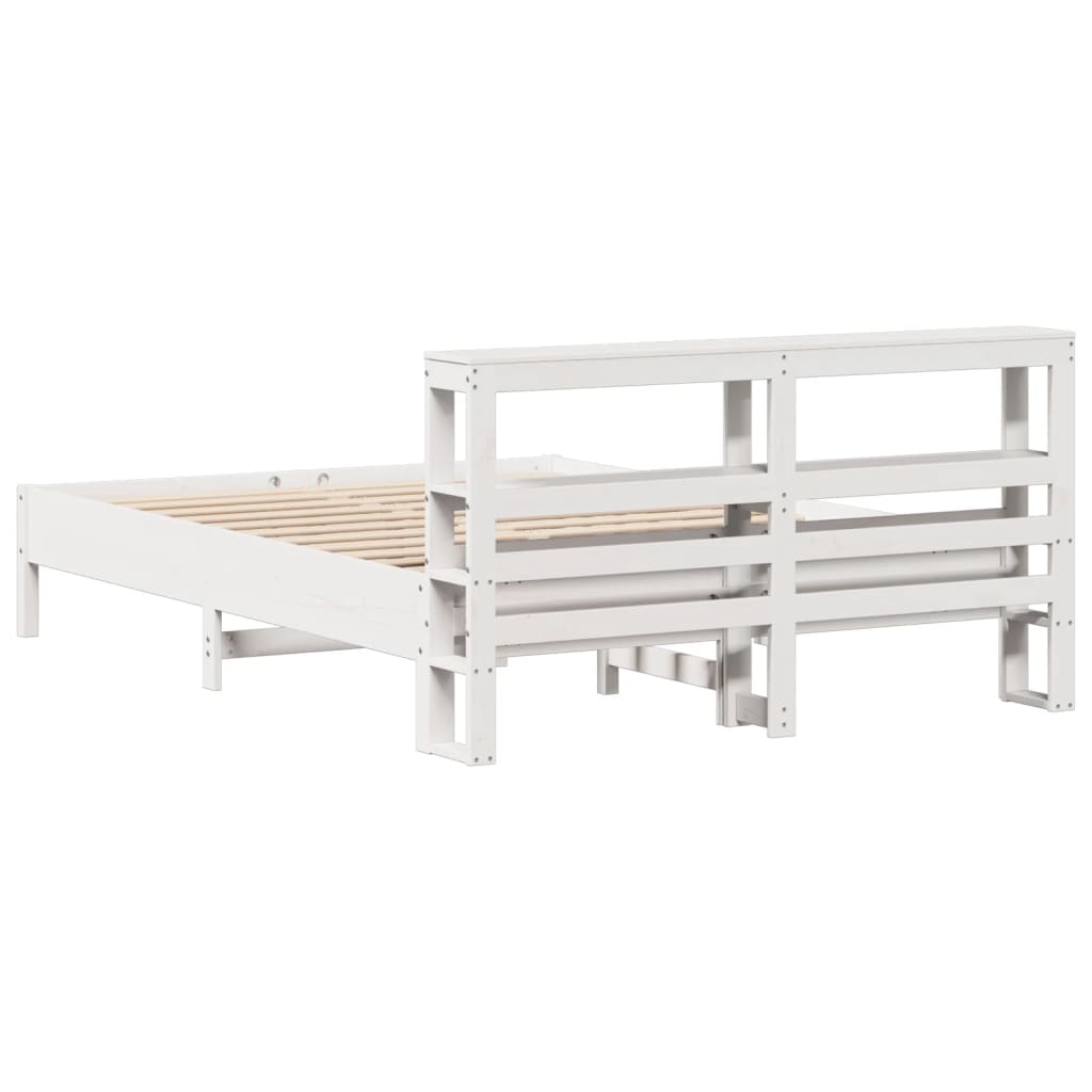 Bedframe zonder matras massief grenenhout wit 160x200 cm is nu te koop bij PeponiXL, paradijselijk wonen!