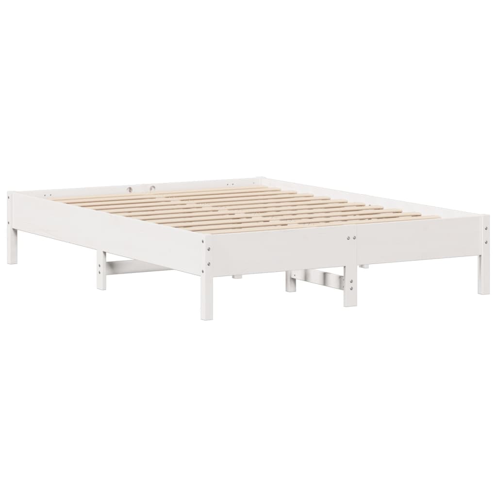 Bedframe zonder matras massief grenenhout wit 160x200 cm is nu te koop bij PeponiXL, paradijselijk wonen!