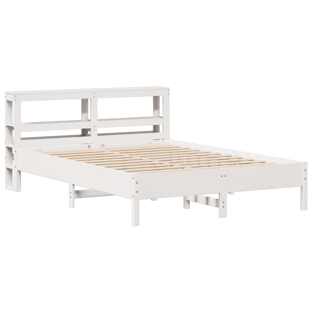 Bedframe zonder matras massief grenenhout wit 150x200 cm is nu te koop bij PeponiXL, paradijselijk wonen!
