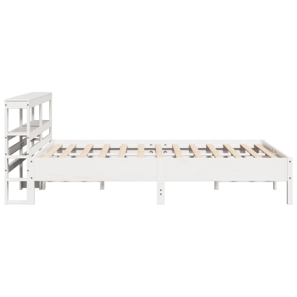 Bedframe zonder matras massief grenenhout wit 150x200 cm is nu te koop bij PeponiXL, paradijselijk wonen!