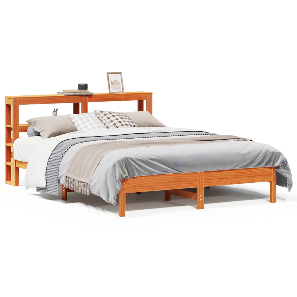 Bedframe zonder matras massief grenenhout wasbruin 150x200 cm is nu te koop bij PeponiXL, paradijselijk wonen!