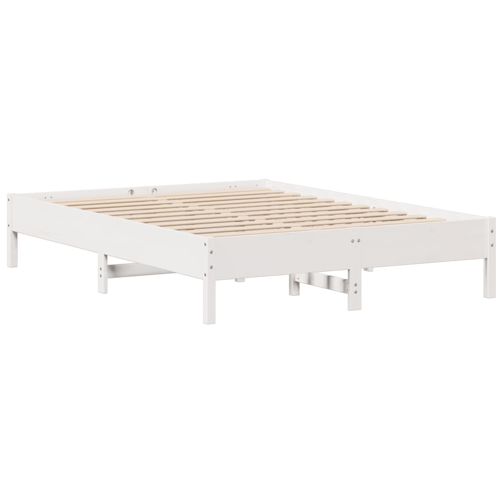 Bedframe zonder matras massief grenenhout wit 140x200 cm is nu te koop bij PeponiXL, paradijselijk wonen!