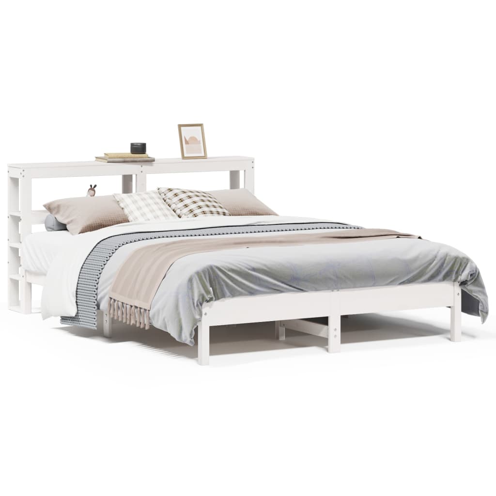 Bedframe zonder matras massief grenenhout wit 140x200 cm is nu te koop bij PeponiXL, paradijselijk wonen!
