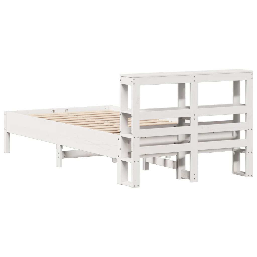 Bedframe zonder matras massief grenenhout wit 120x200 cm is nu te koop bij PeponiXL, paradijselijk wonen!