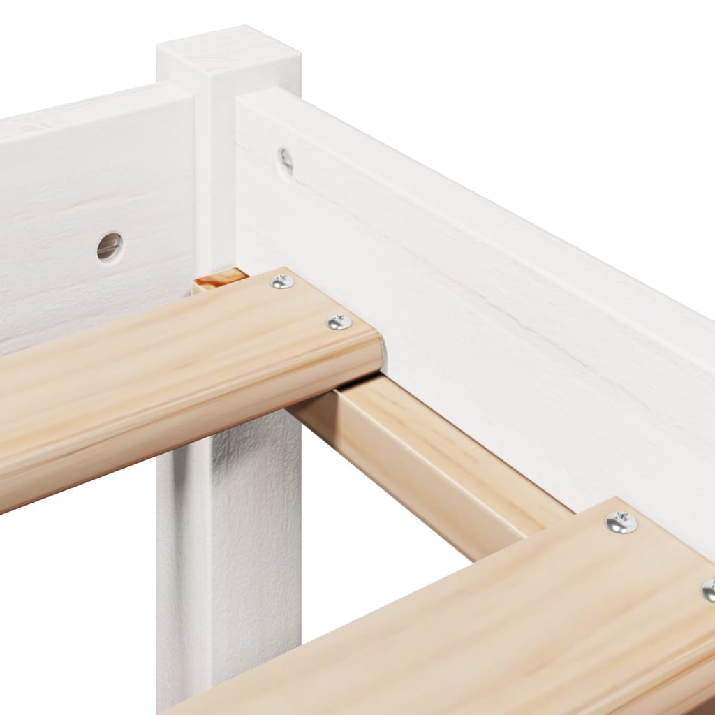 Bedframe zonder matras massief grenenhout wit 90x200 cm is nu te koop bij PeponiXL, paradijselijk wonen!