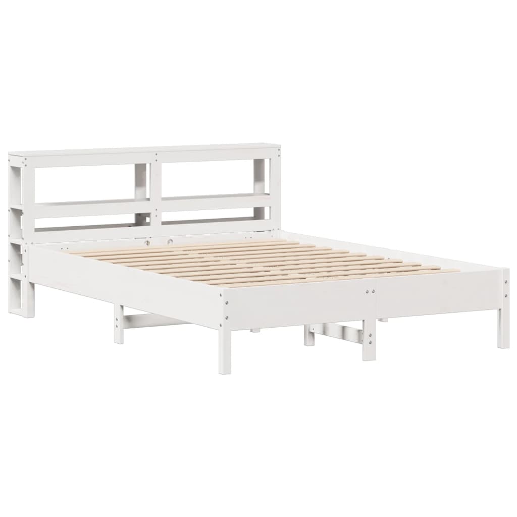 Bedframe zonder matras massief grenenhout wit 140x190 cm is nu te koop bij PeponiXL, paradijselijk wonen!
