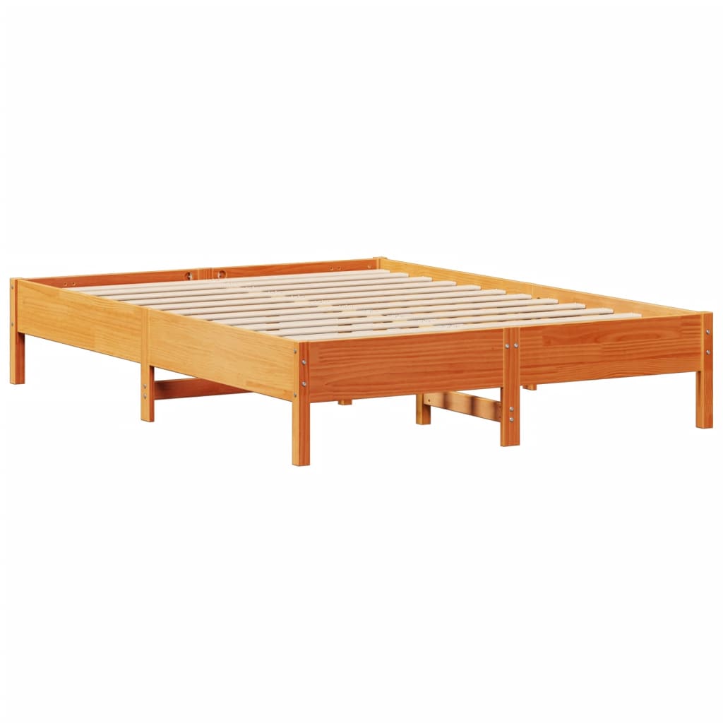 Bed met matras massief grenenhout wasbruin 140x190 cm is nu te koop bij PeponiXL, paradijselijk wonen!