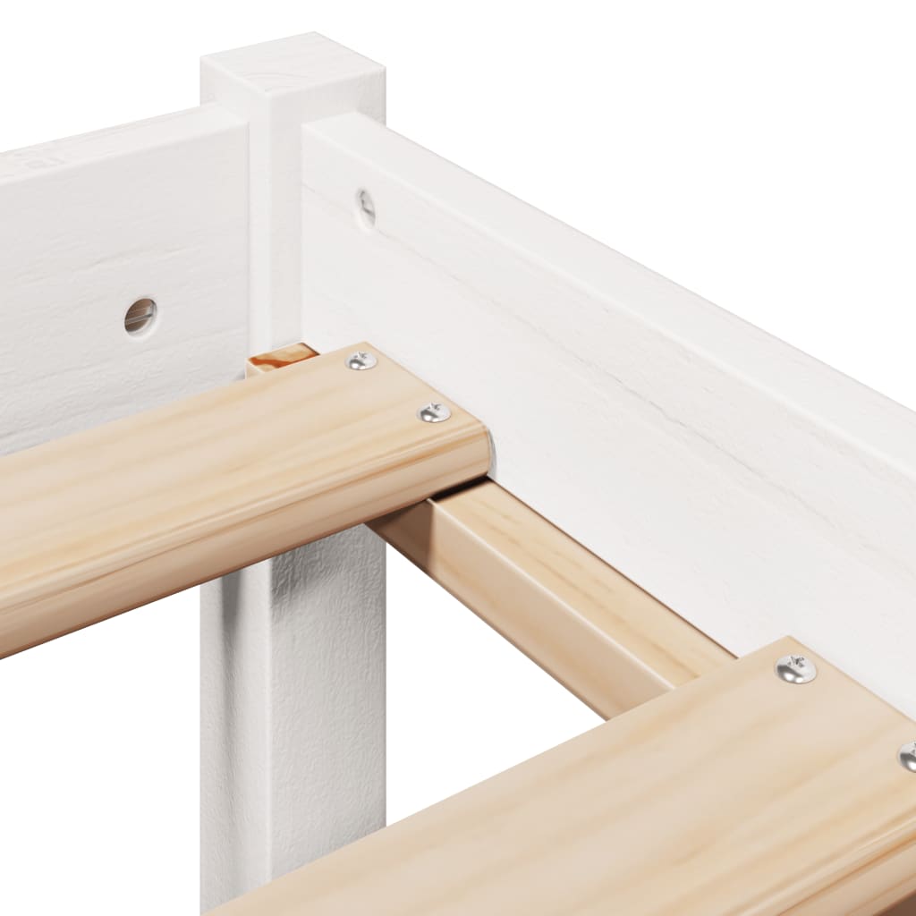 Bedframe zonder matras massief grenenhout wit 120x190 cm is nu te koop bij PeponiXL, paradijselijk wonen!