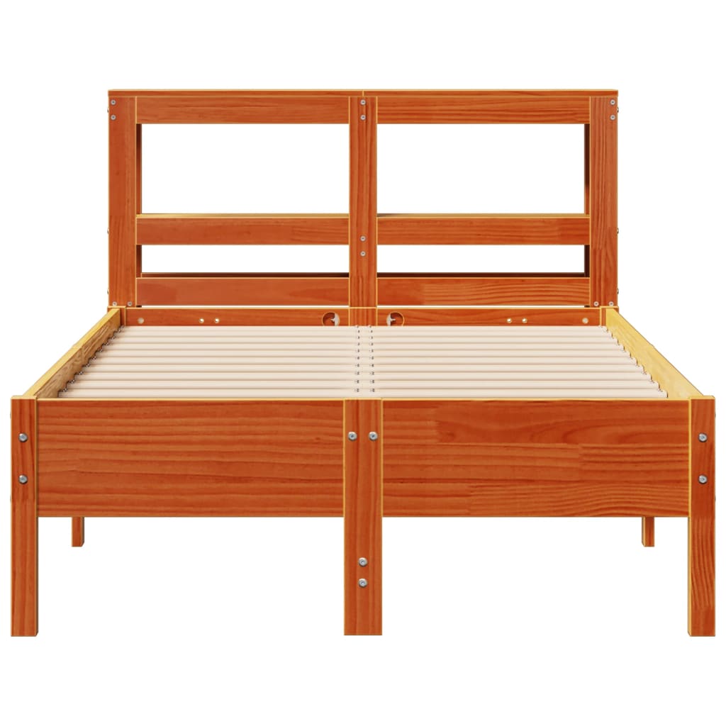 Bedframe zonder matras massief grenenhout wasbruin 120x190 cm is nu te koop bij PeponiXL, paradijselijk wonen!