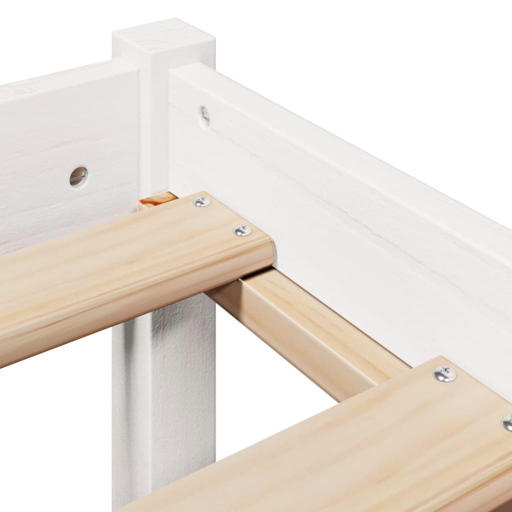 Bedframe zonder matras massief grenenhout wit 90x190 cm is nu te koop bij PeponiXL, paradijselijk wonen!