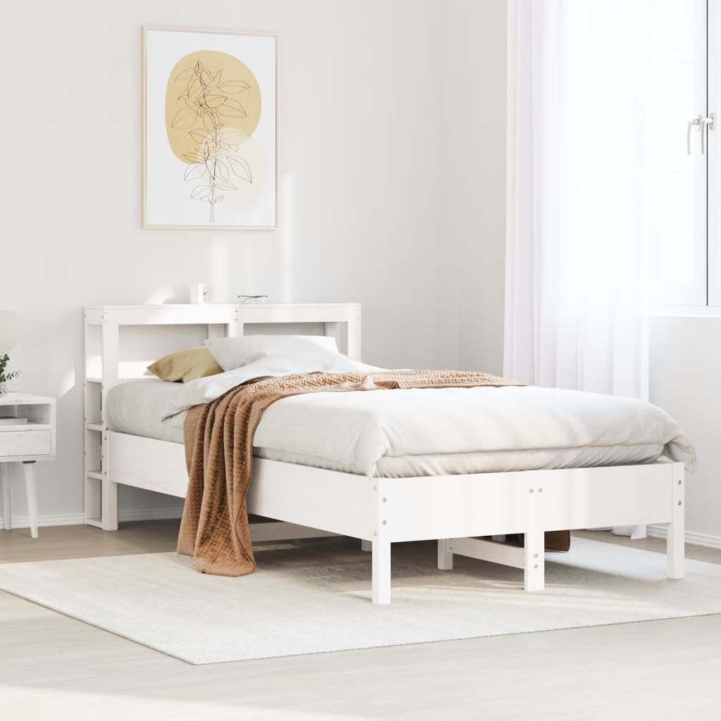 Bedframe zonder matras massief grenenhout wit 90x190 cm is nu te koop bij PeponiXL, paradijselijk wonen!