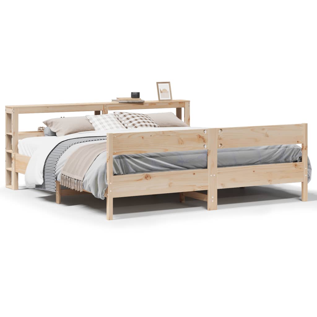 Bedframe zonder matras massief grenenhout 200x200 cm is nu te koop bij PeponiXL, paradijselijk wonen!