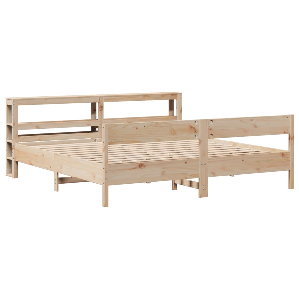 Bedframe zonder matras massief grenenhout 200x200 cm is nu te koop bij PeponiXL, paradijselijk wonen!