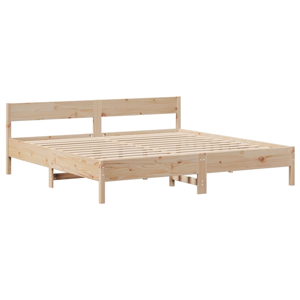 Bedframe zonder matras massief grenenhout 200x200 cm is nu te koop bij PeponiXL, paradijselijk wonen!