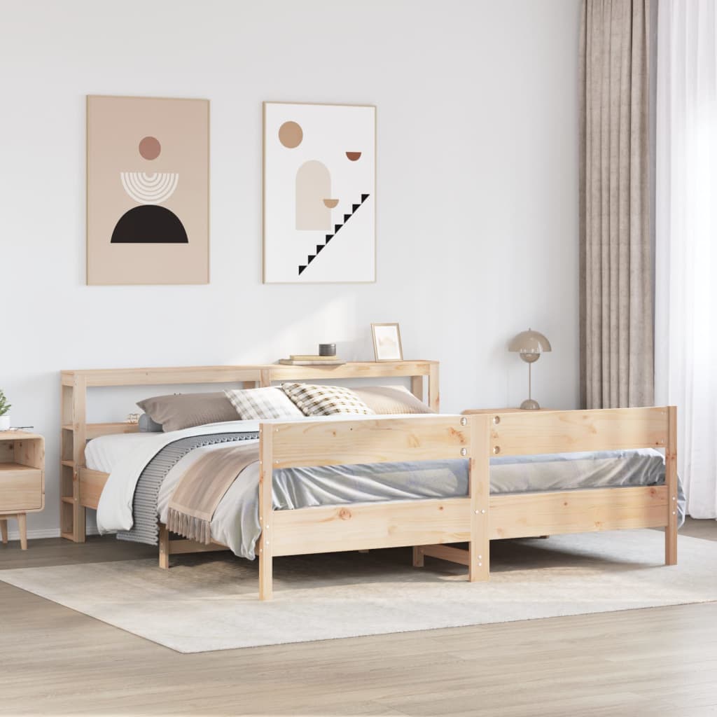 Bedframe zonder matras massief grenenhout 180x200 cm is nu te koop bij PeponiXL, paradijselijk wonen!