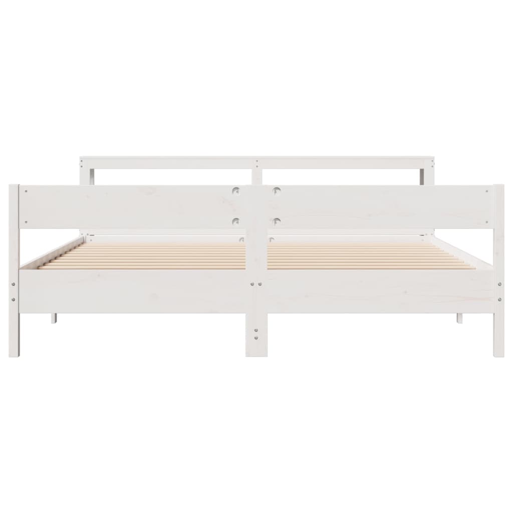 Bedframe zonder matras massief grenenhout wit 180x200 cm is nu te koop bij PeponiXL, paradijselijk wonen!