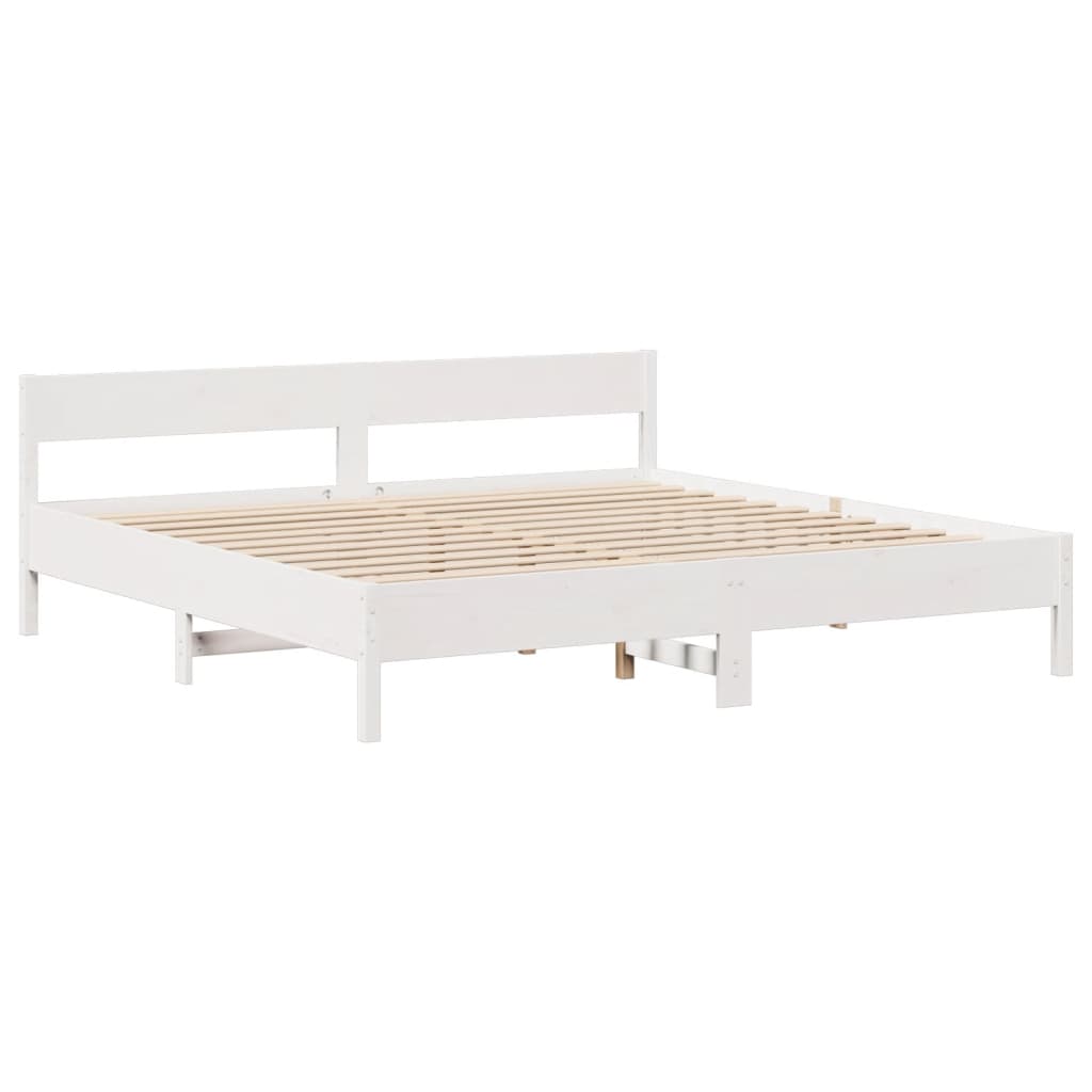 Bedframe zonder matras massief grenenhout wit 180x200 cm is nu te koop bij PeponiXL, paradijselijk wonen!