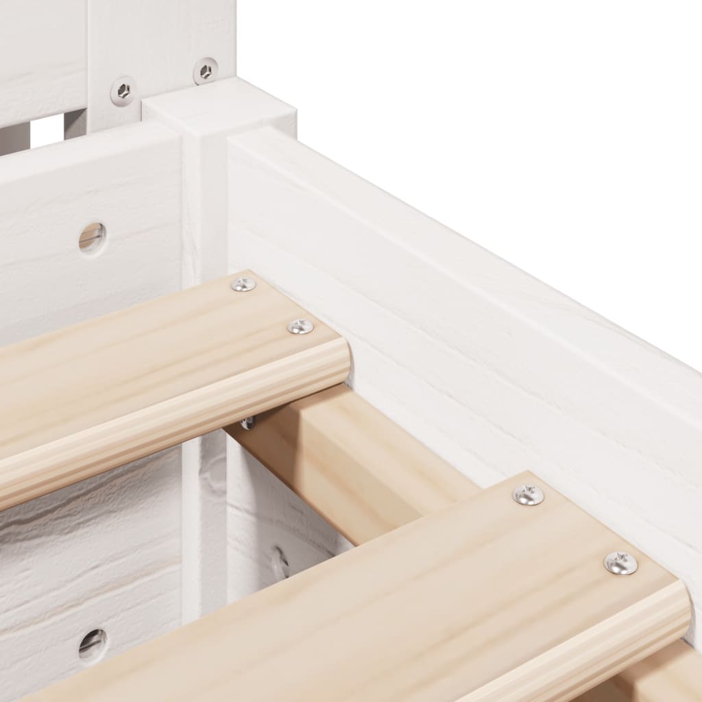 Bedframe zonder matras massief grenenhout wit 180x200 cm is nu te koop bij PeponiXL, paradijselijk wonen!