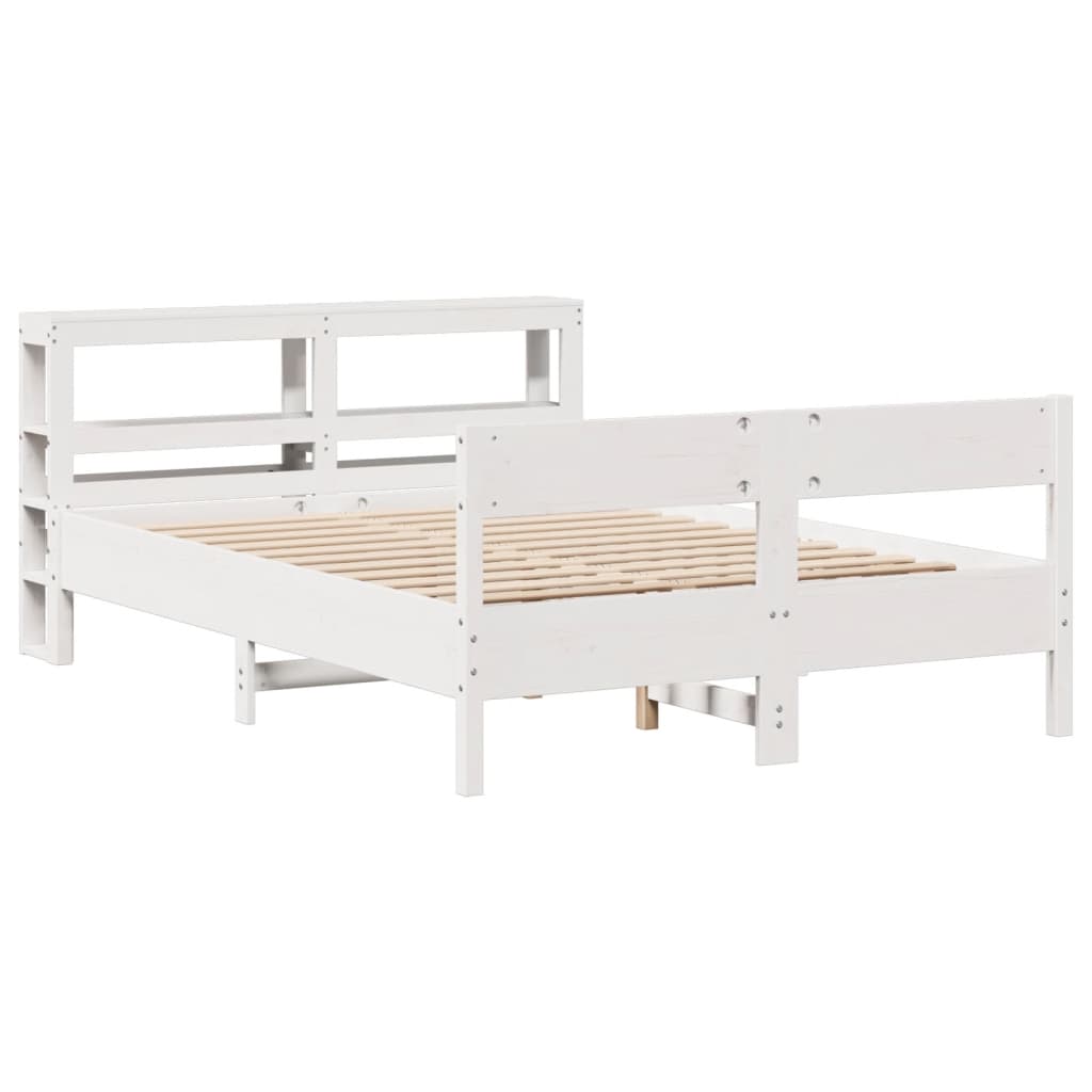Bedframe zonder matras massief grenenhout wit 160x200 cm is nu te koop bij PeponiXL, paradijselijk wonen!
