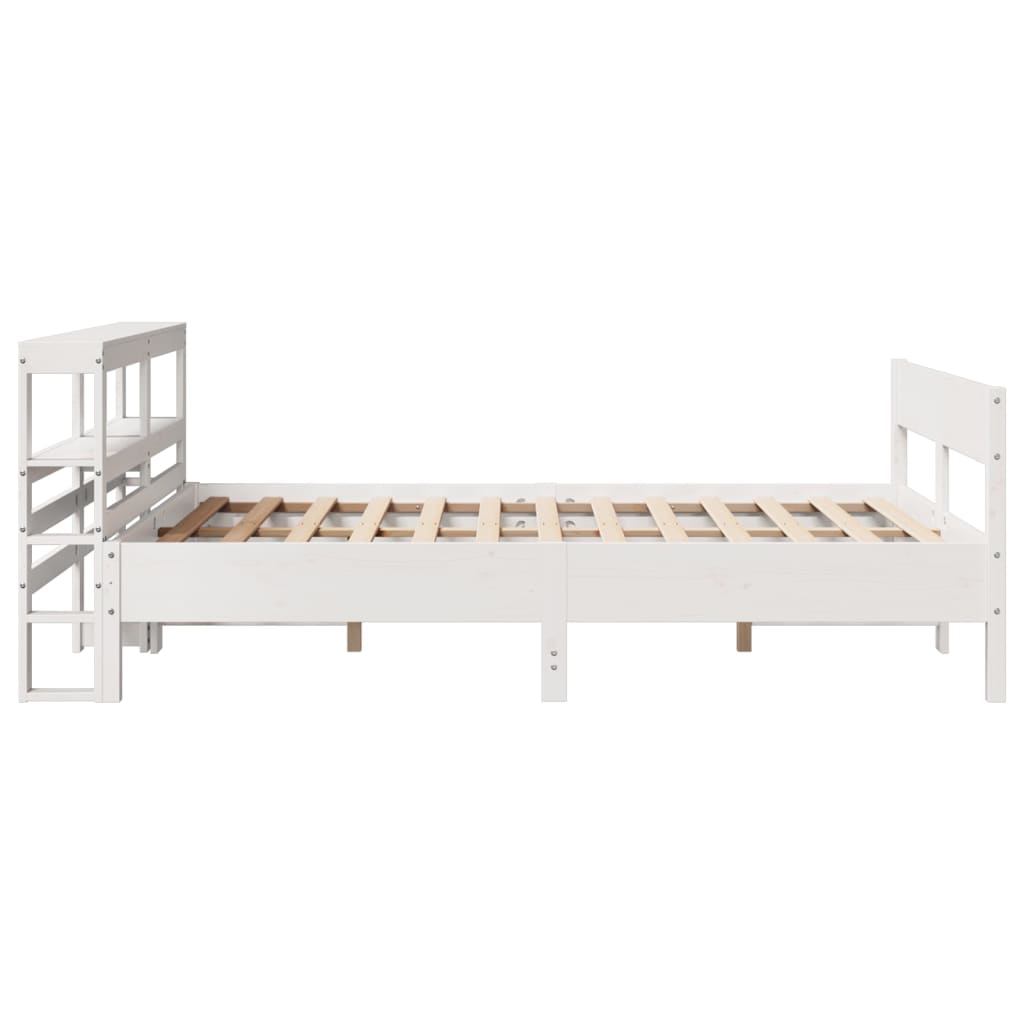 Bedframe zonder matras massief grenenhout wit 160x200 cm is nu te koop bij PeponiXL, paradijselijk wonen!