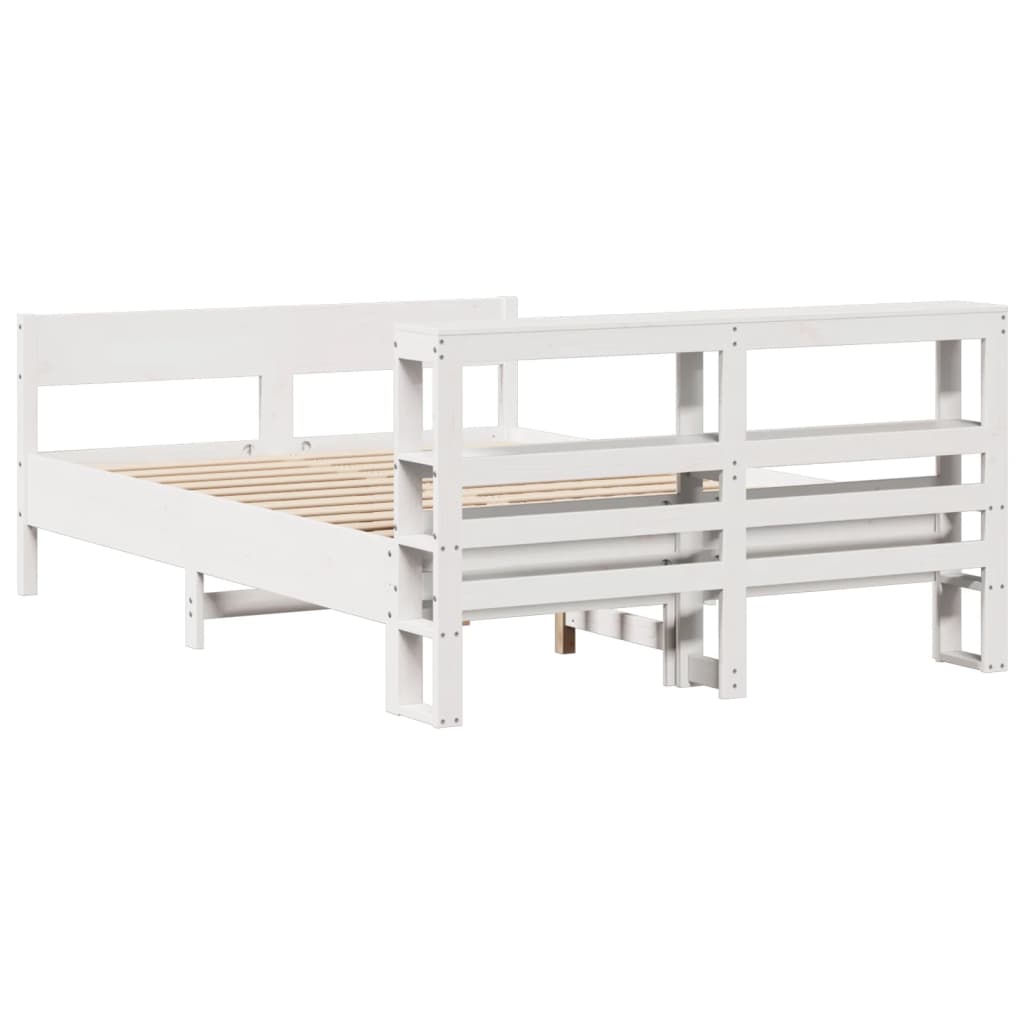 Bedframe zonder matras massief grenenhout wit 160x200 cm is nu te koop bij PeponiXL, paradijselijk wonen!