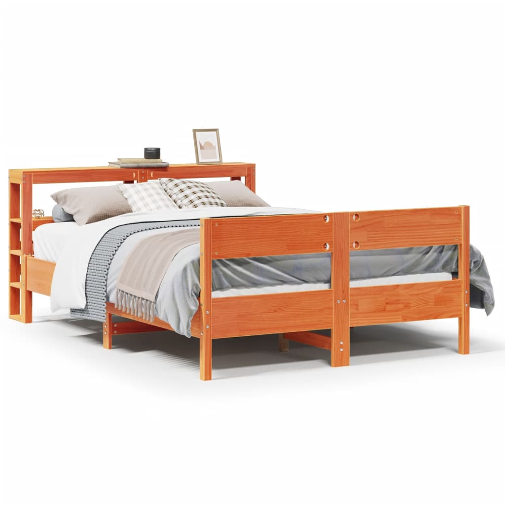 Bedframe zonder matras massief grenenhout wasbruin 150x200 cm is nu te koop bij PeponiXL, paradijselijk wonen!