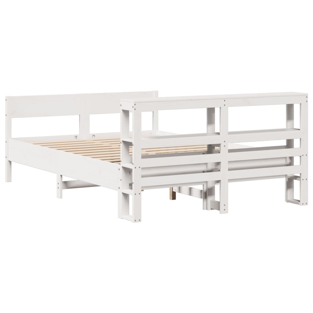 Bedframe zonder matras massief grenenhout wit 140x200 cm is nu te koop bij PeponiXL, paradijselijk wonen!
