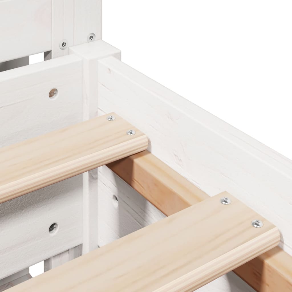 Bedframe zonder matras massief grenenhout wit 140x200 cm is nu te koop bij PeponiXL, paradijselijk wonen!