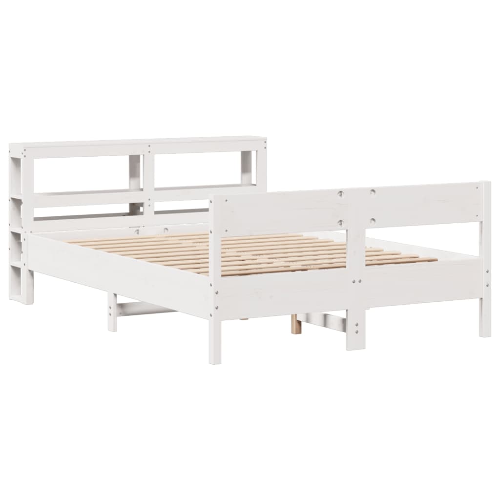 Bedframe zonder matras massief grenenhout wit 120x200 cm is nu te koop bij PeponiXL, paradijselijk wonen!