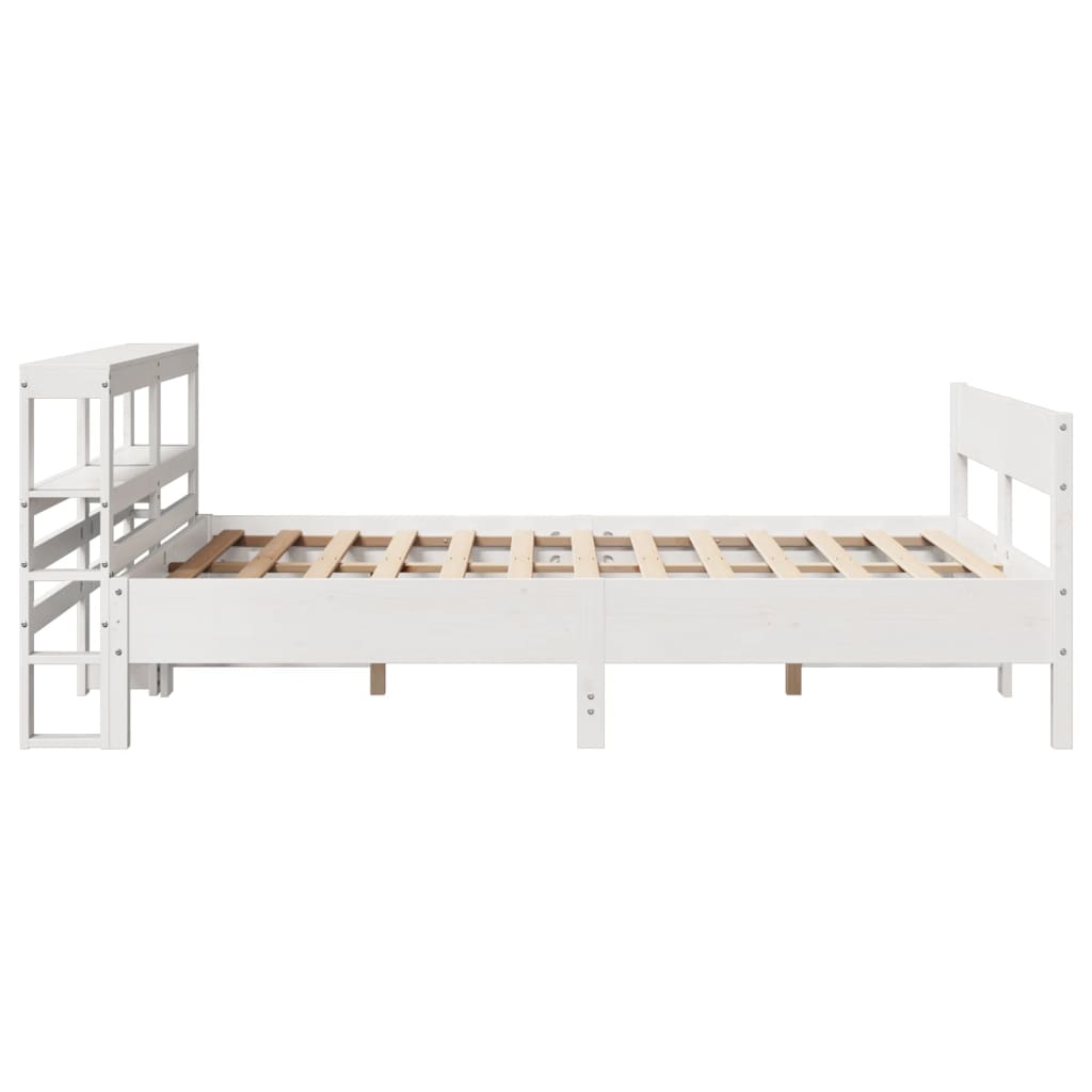Bedframe zonder matras massief grenenhout wit 120x200 cm is nu te koop bij PeponiXL, paradijselijk wonen!
