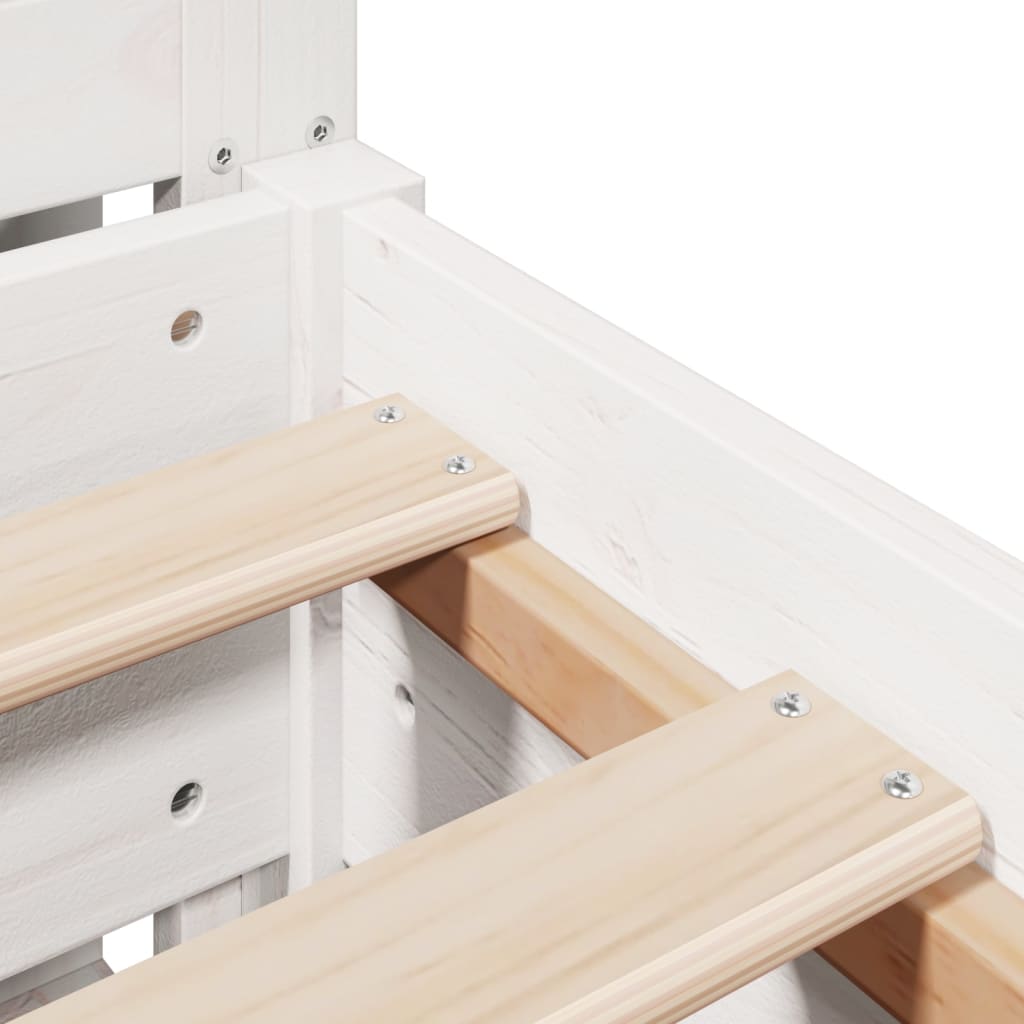 Bedframe zonder matras massief grenenhout wit 120x200 cm is nu te koop bij PeponiXL, paradijselijk wonen!