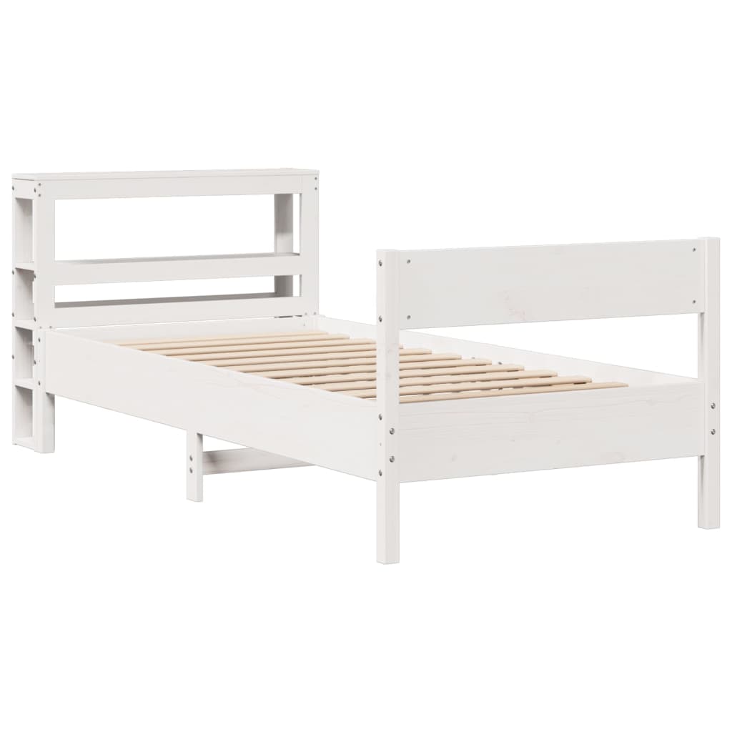 Bedframe zonder matras massief grenenhout wit 90x200 cm is nu te koop bij PeponiXL, paradijselijk wonen!