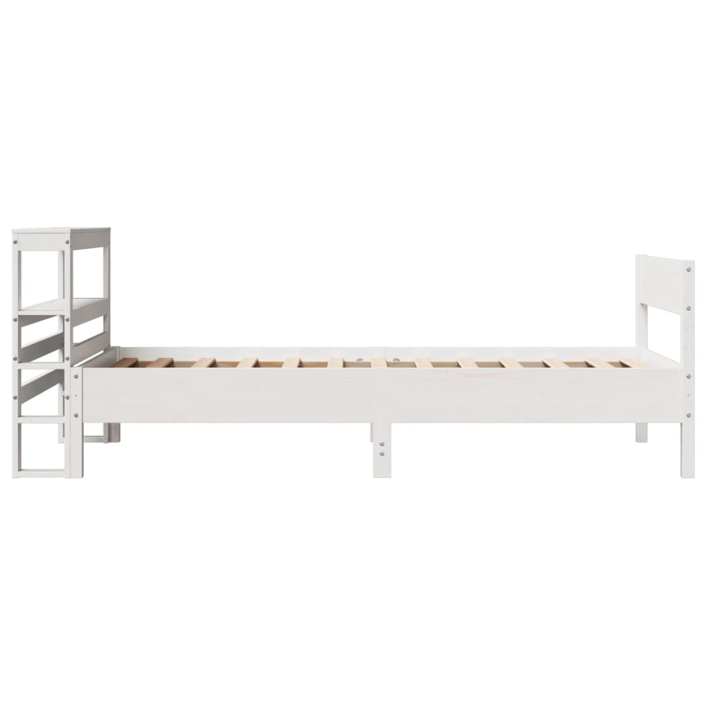 Bedframe zonder matras massief grenenhout wit 90x200 cm is nu te koop bij PeponiXL, paradijselijk wonen!