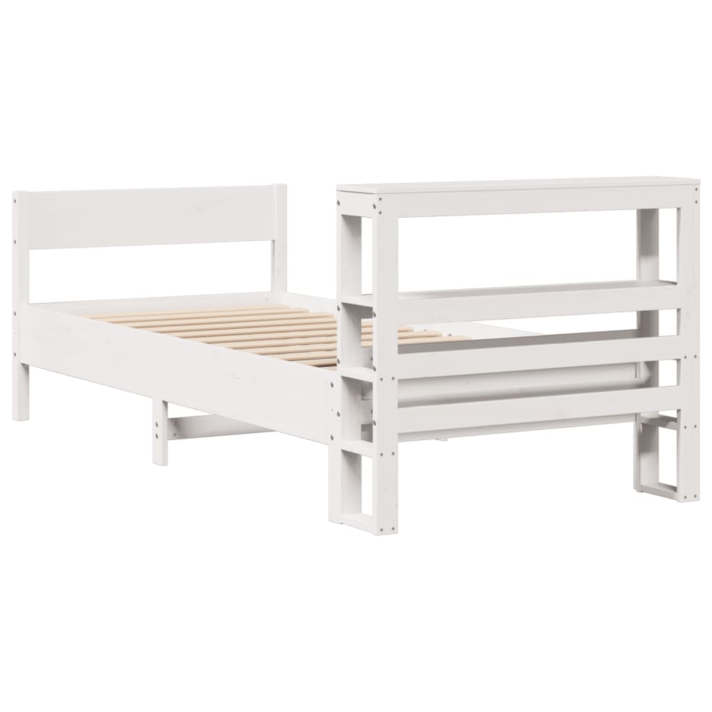 Bedframe zonder matras massief grenenhout wit 90x200 cm is nu te koop bij PeponiXL, paradijselijk wonen!