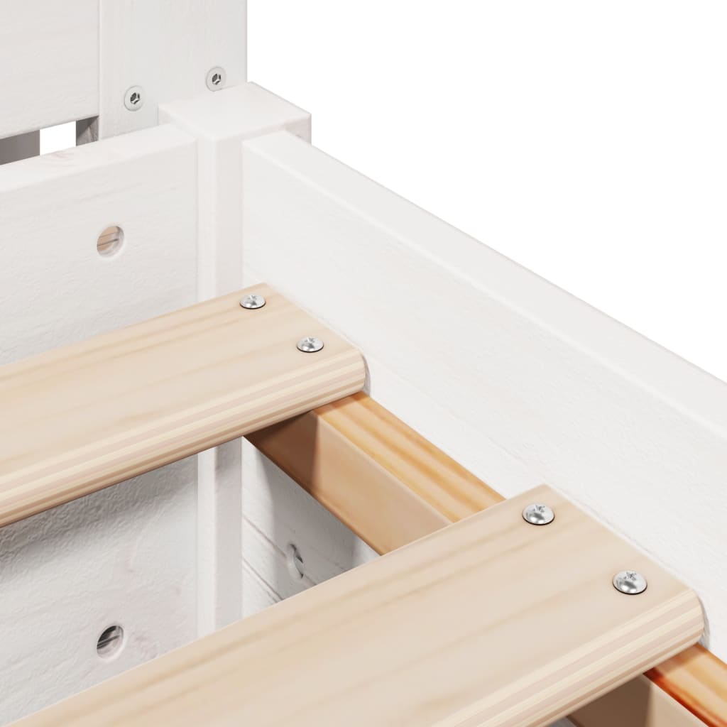 Bedframe zonder matras massief grenenhout wit 90x200 cm is nu te koop bij PeponiXL, paradijselijk wonen!
