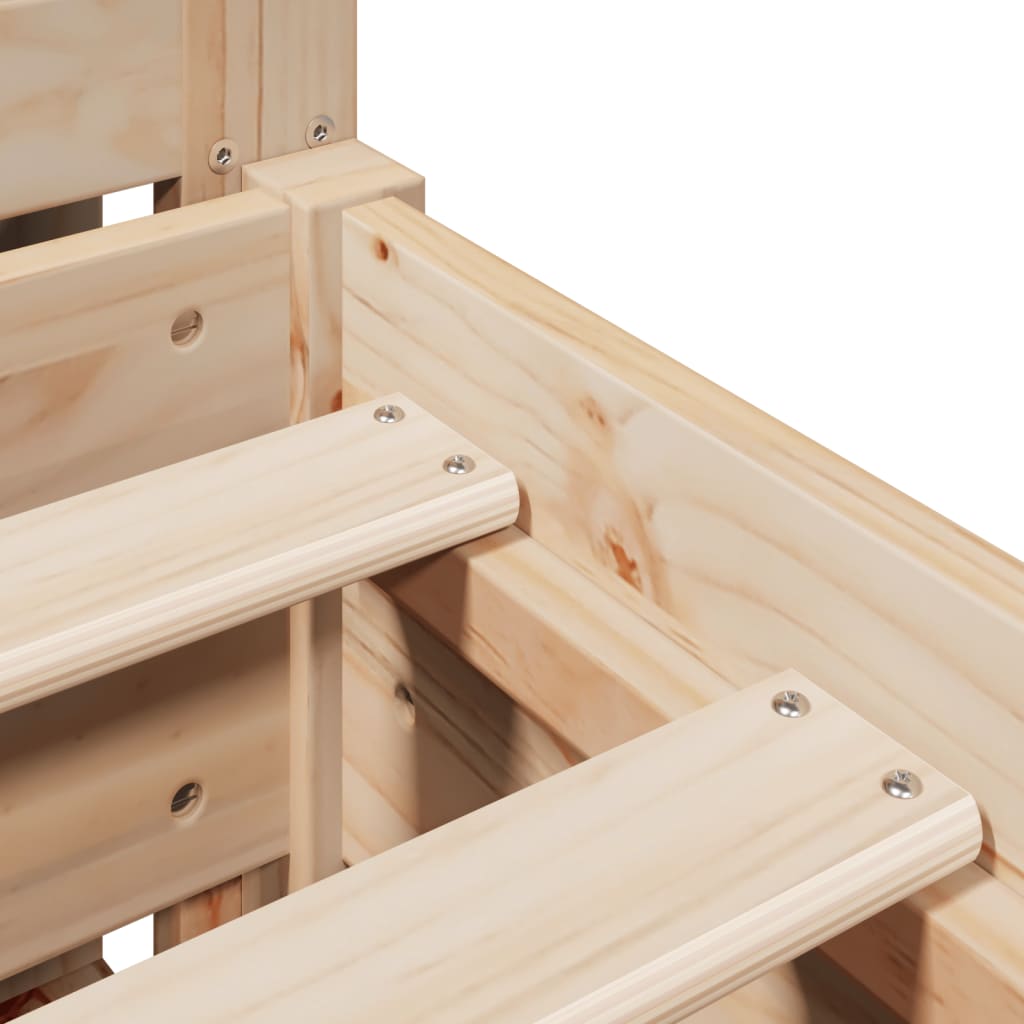 Bedframe zonder matras massief grenenhout 120x190 cm is nu te koop bij PeponiXL, paradijselijk wonen!