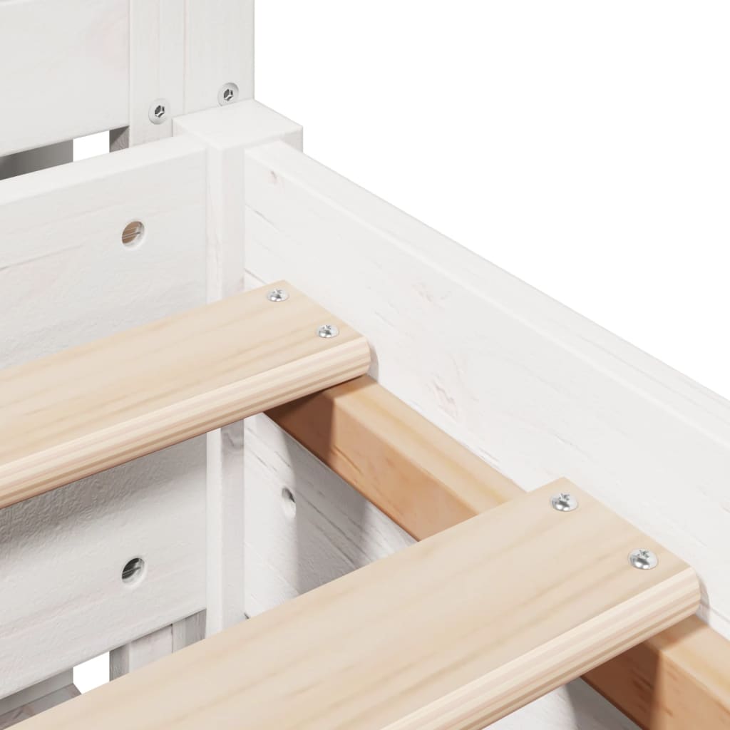 Bedframe zonder matras massief grenenhout wit 120x190 cm is nu te koop bij PeponiXL, paradijselijk wonen!