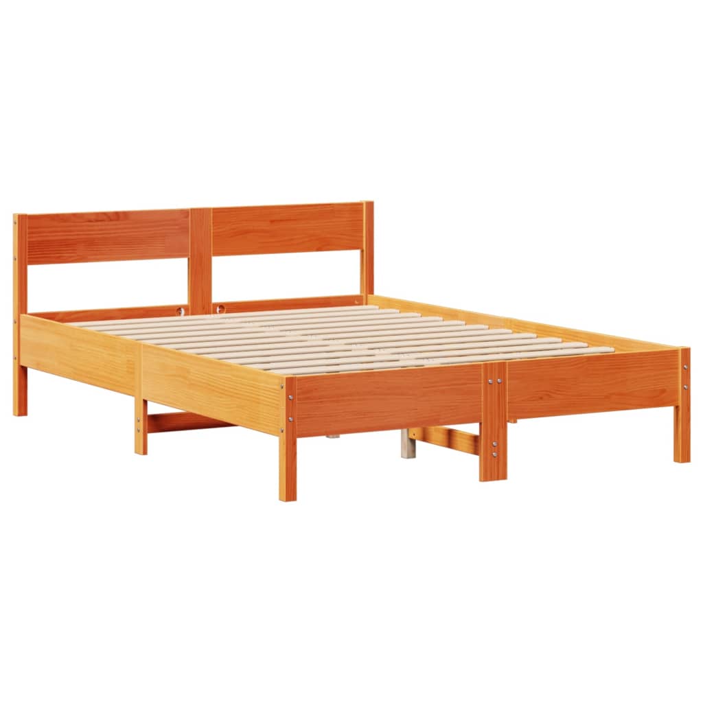 Bedframe zonder matras massief grenenhout wasbruin 120x190 cm is nu te koop bij PeponiXL, paradijselijk wonen!