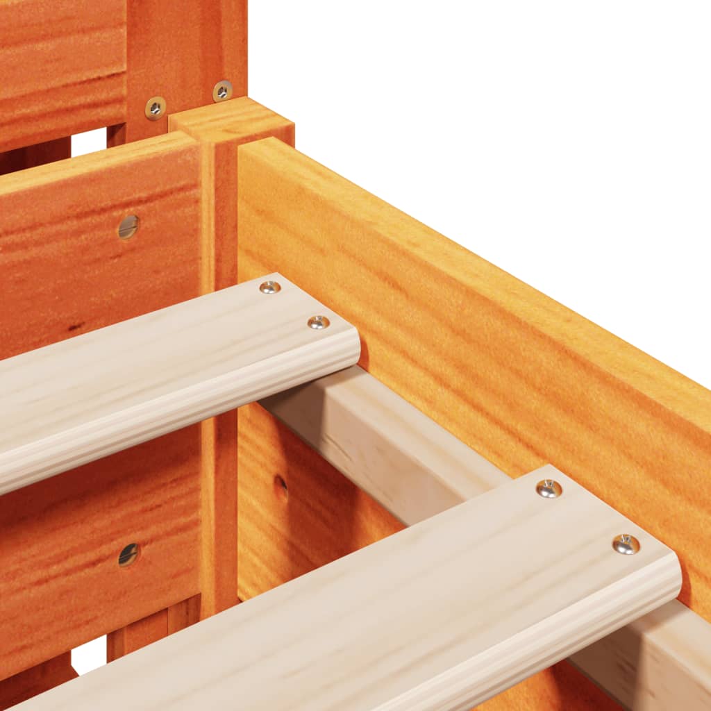 Bedframe zonder matras massief grenenhout wasbruin 120x190 cm is nu te koop bij PeponiXL, paradijselijk wonen!